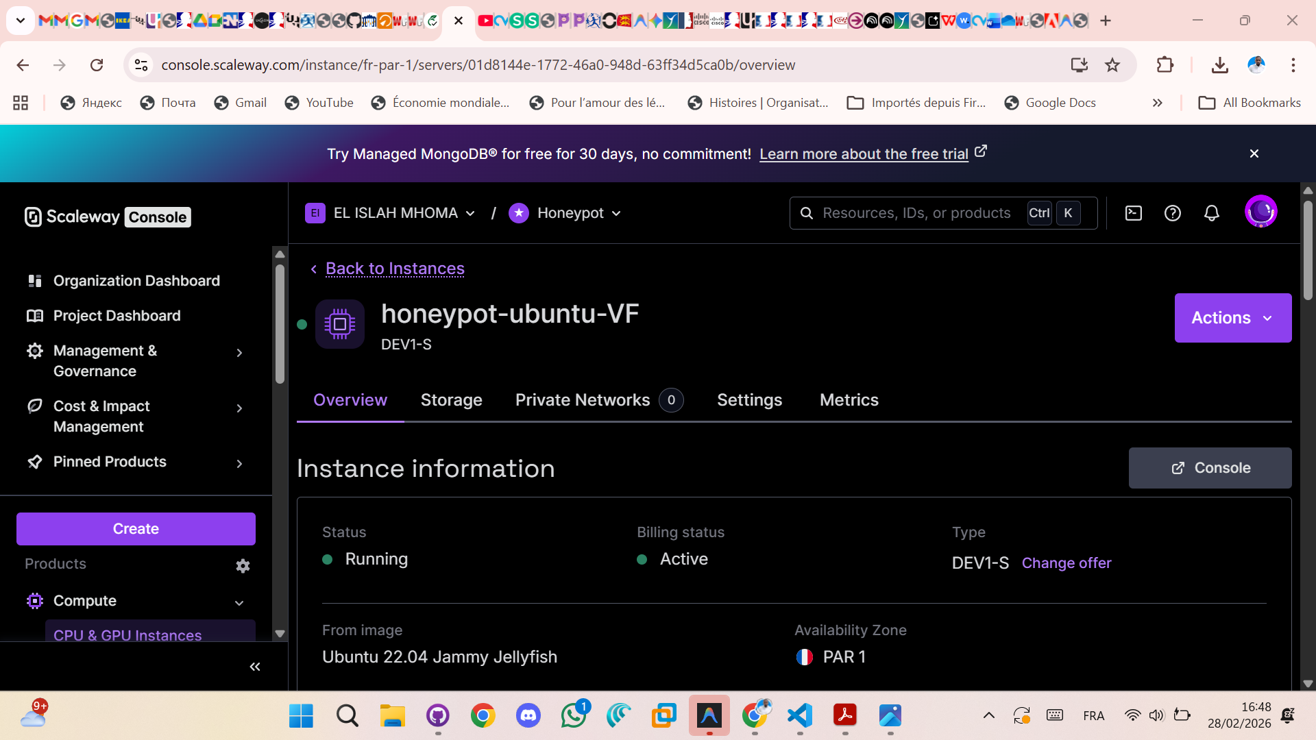 Infrastructure Scaleway